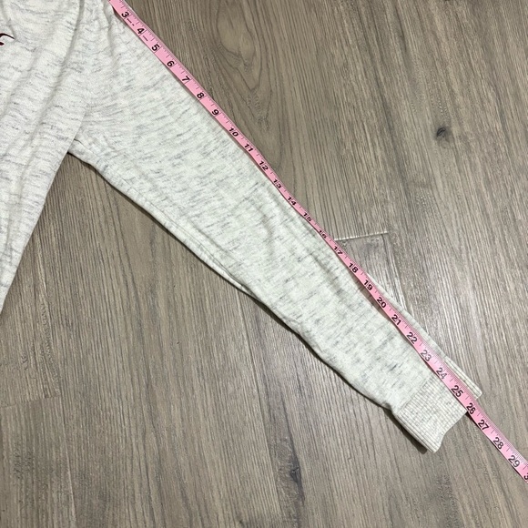 Vtg HOLLISTER Men’s L Long Sleeve Beige Gray Crew Neck Sweater Preppy Y2K - Picture 6 of 8